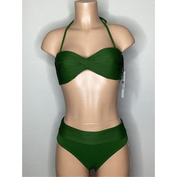New. Robin Piccone basil green bikini. M-top/S-bottom. Retails $186 - Picture 5 of 12